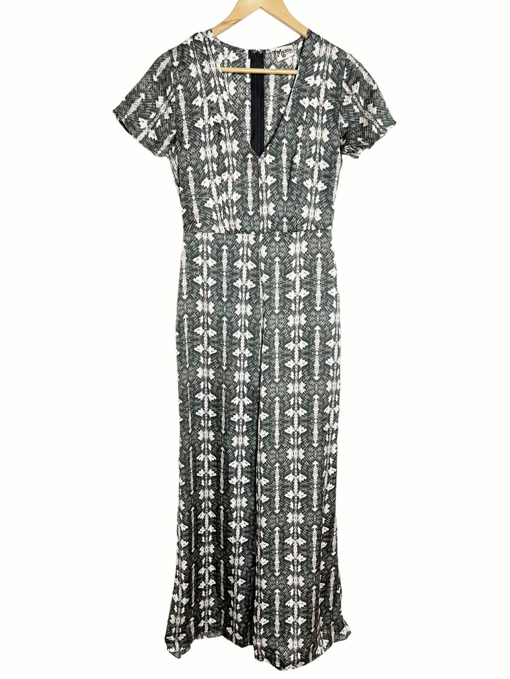 Show Me Your Mumu Snake Animal Print Wide Leg V-Neck Short Sleeve Jumpsuit XS